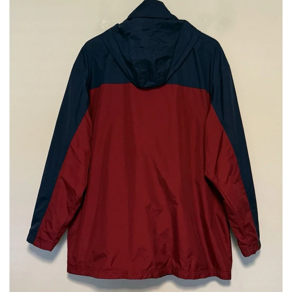 Vintage Men's Nike Tracksuit XL Maroon Blue Colorblock Windbreaker Pants Y2K